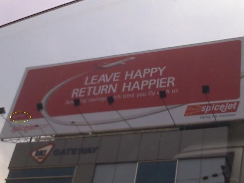 spice jet hoarding in koramangala