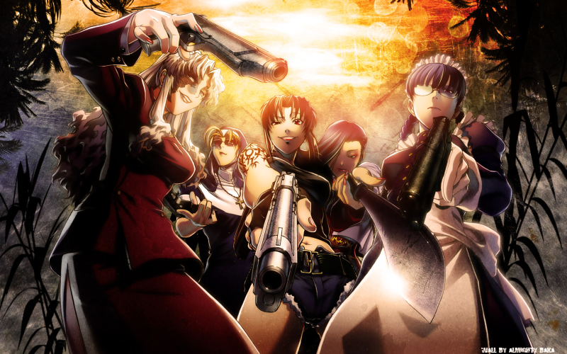  Revy herself, Eda - badass nun, and Balalaika - Russian mafia boss.