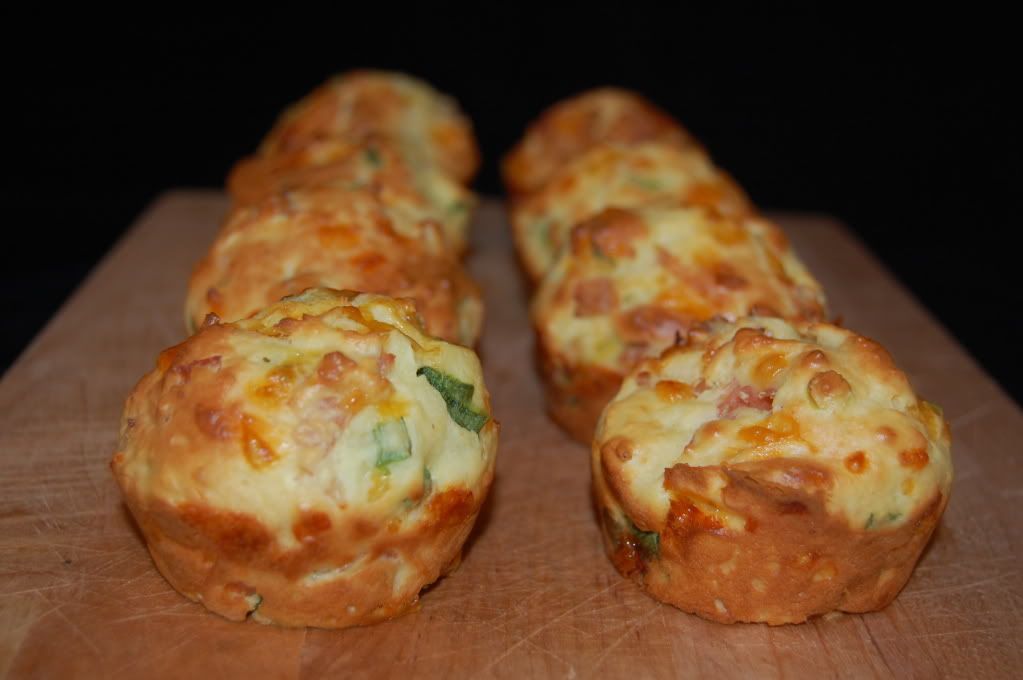 Ricotta and Egg Muffins with Ham and Cheddar