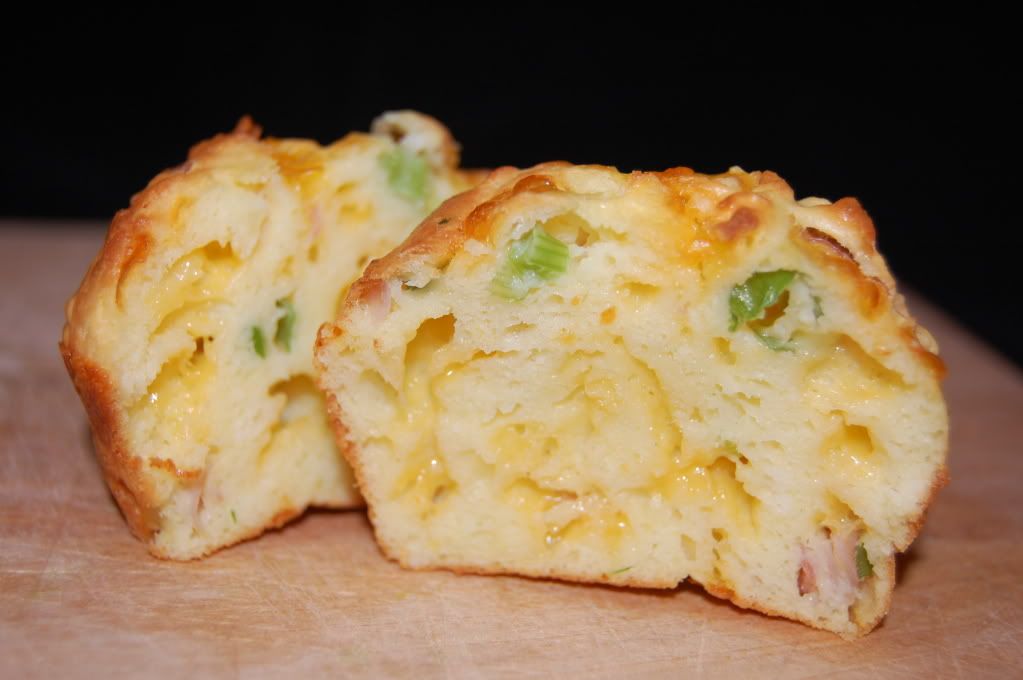 Ricotta and Egg Muffins with Ham and Cheddar