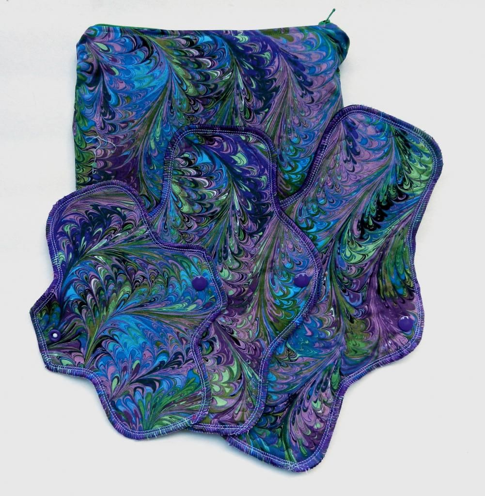 Purple Swirl<br> Cotton Trial Pack with Wetbag Purple Swirl<br> Cotton Trial Pack with Wetbag