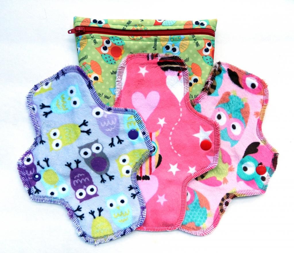 Whoooo loves you<br> Owl Minky Pantyliner and Wetbag Set