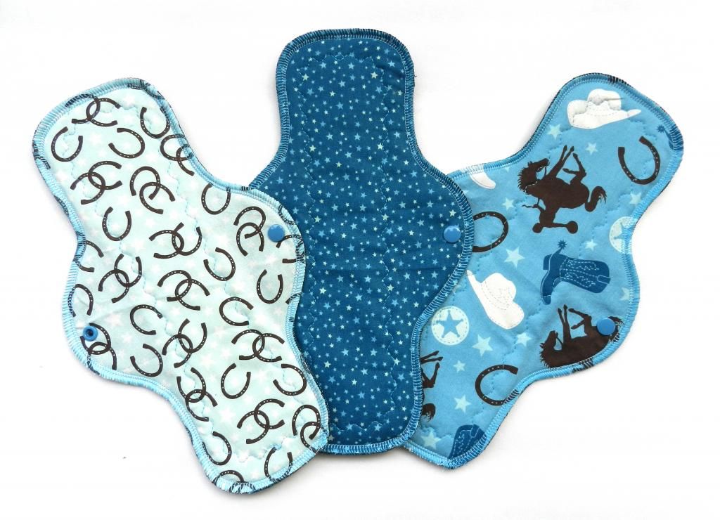 Cowgirl Up! <br> Set of 3, 12" Heavy Flow Cloth Pads