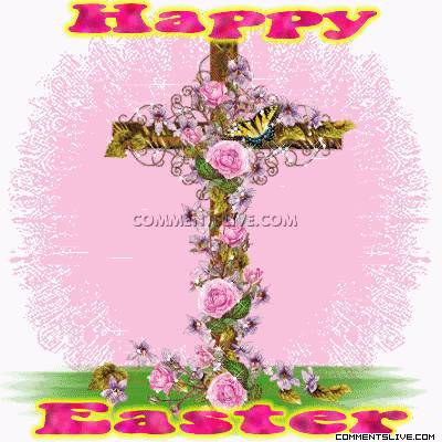 happy easter cross. easter-cross-floral.gif Happy