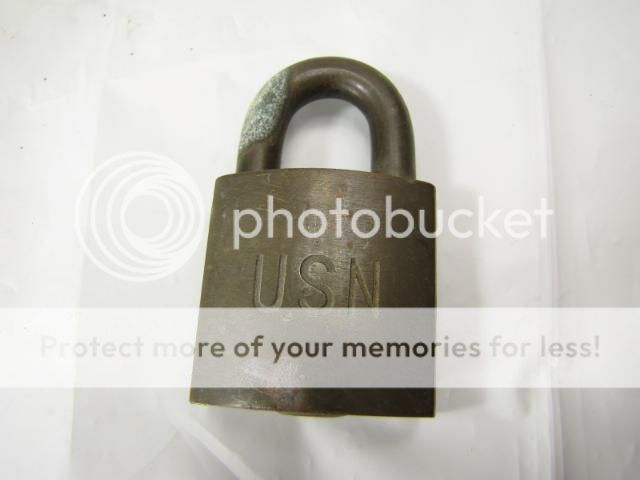 lock usn eagle lock co no key has wear patina measures approximately 2 