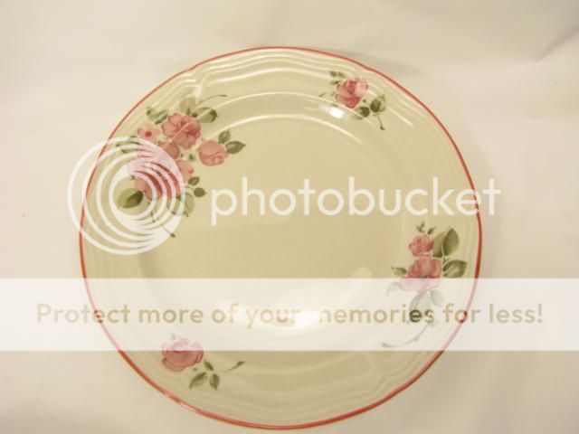 Vintage Gibson Housewares Pink Roses Plate  