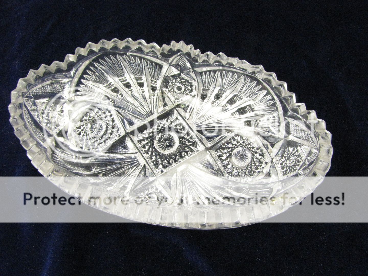 Vintage NuCut Imperial Glass Oval Bowl  