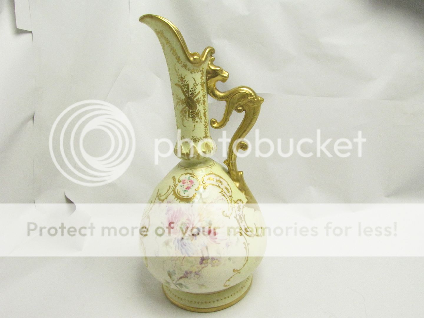 Rare Royal Bonn Vase Dragon Handle Bulbous Ewer MEHLEM  