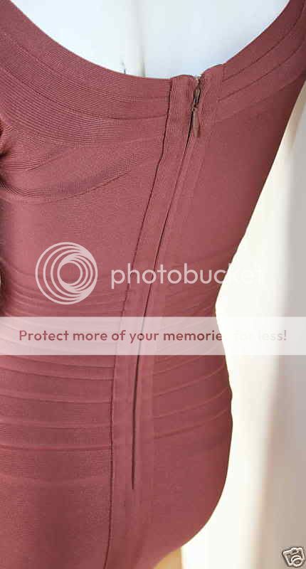   Leger Light Claret Stretch Bandage Dress NEW S 794780550250  