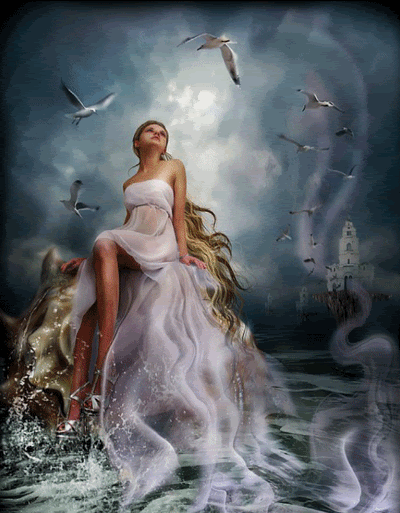 BeautifulLadyFlowingWater.gif